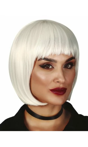 White Bob Wig - Adult One Size