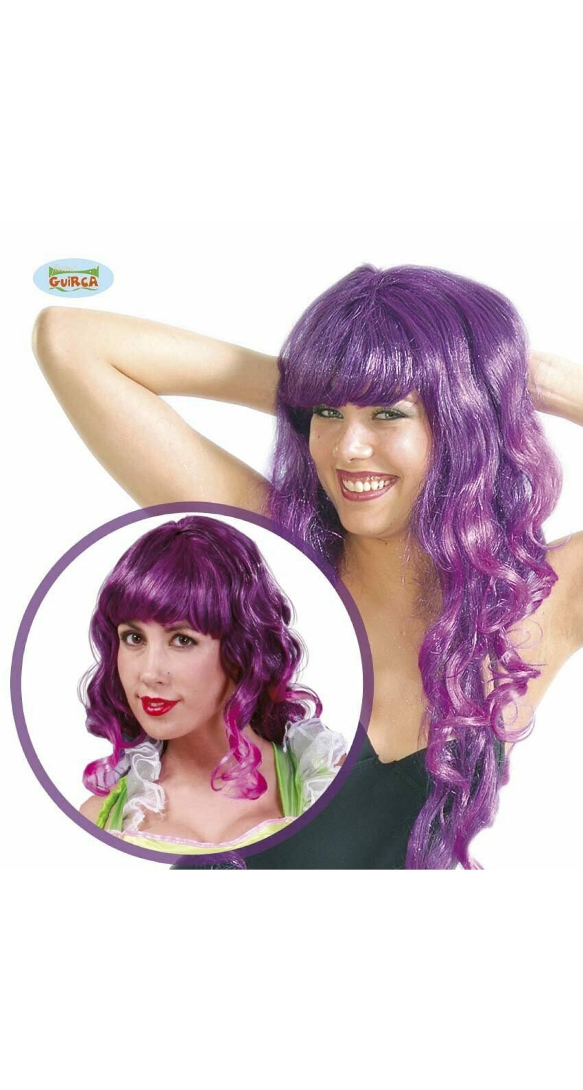 Purple Long Curly Wig (Funky) - Adult One Size