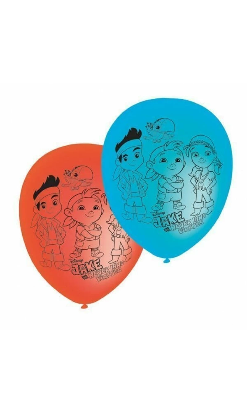 Jake and the Never Land Pirates Balloons 9" Latex - 6pk