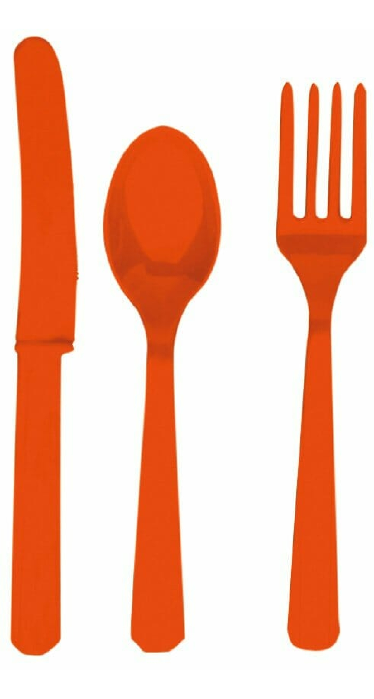 Orange Peel - 24 x Plastic Cutlery Set