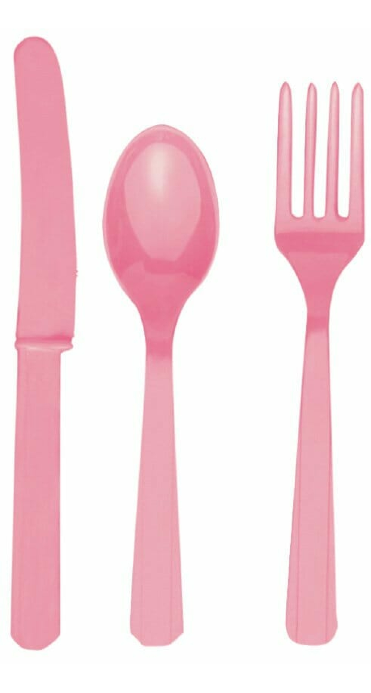 Pretty Pink - 24 x Plastic Cutlery Set