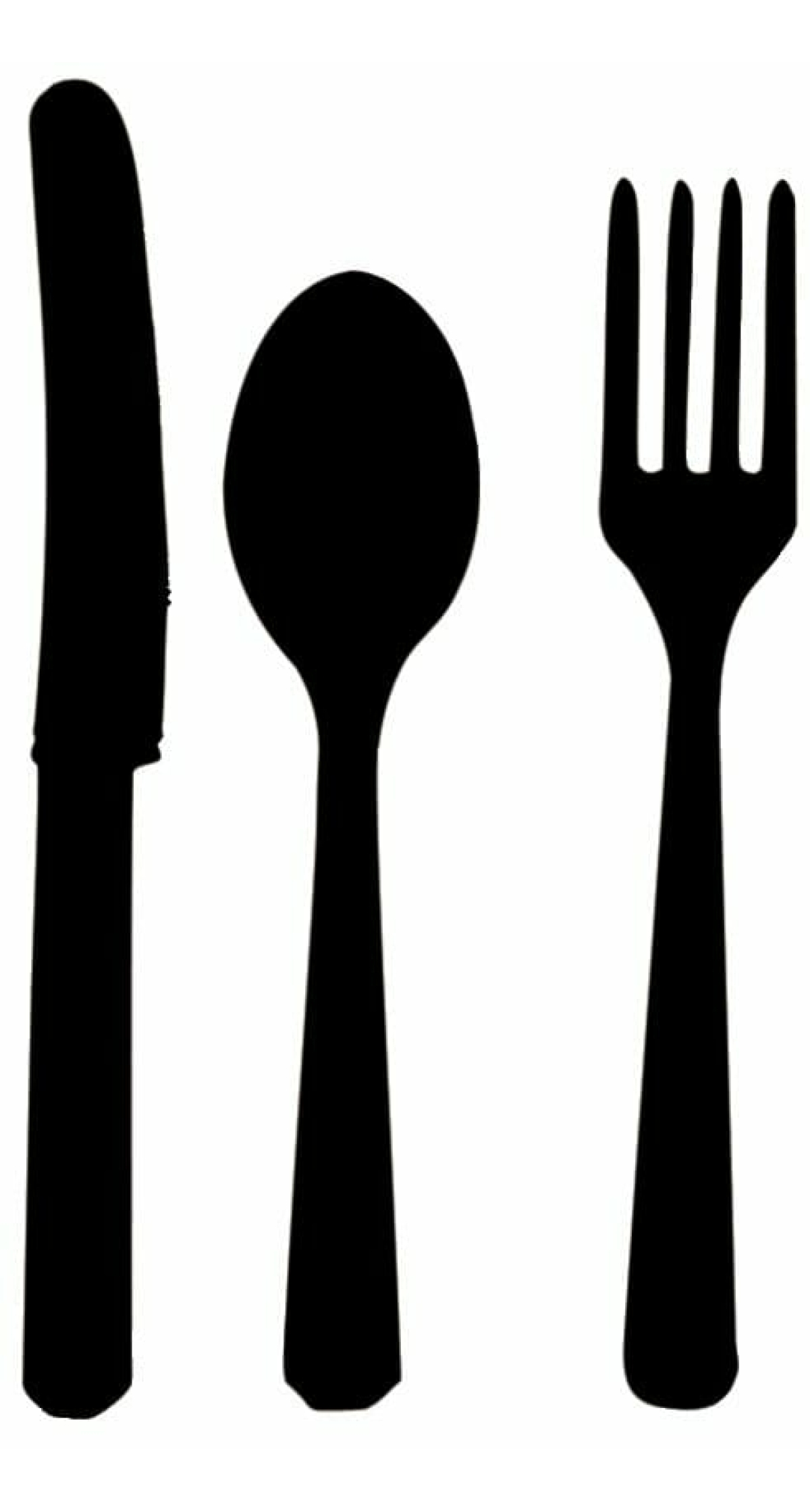 Black - 24 x Plastic Cutlery Set