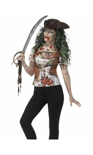 Zombie Pirate Wench T-Shirt - Adult Size Large