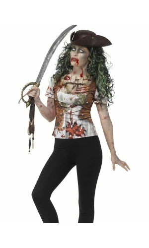 Zombie Pirate Wench T-Shirt - Adult Size Small