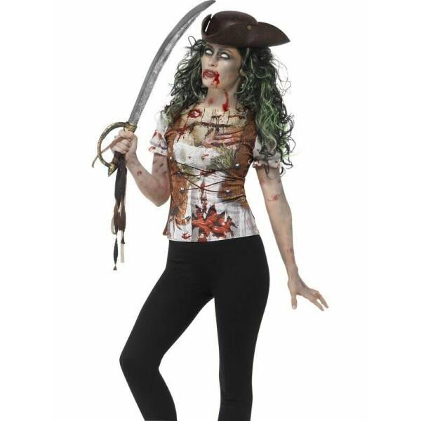 Zombie Pirate Wench T-Shirt - Adult Size Small