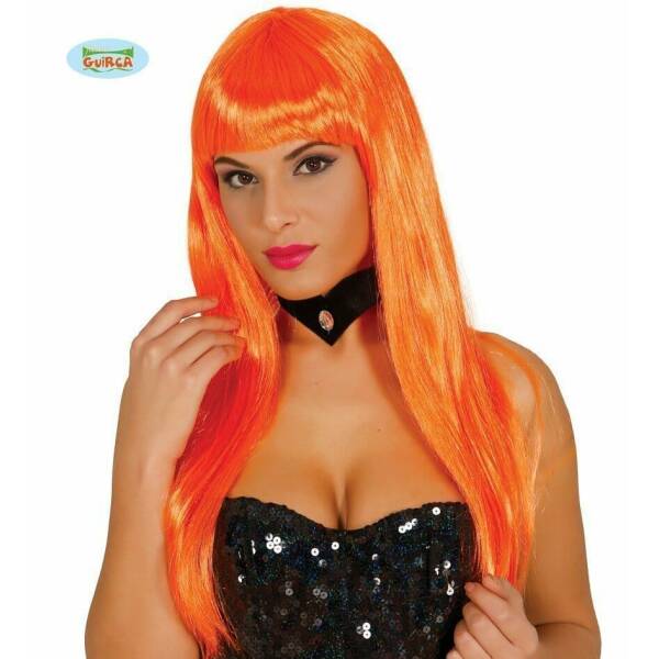 Long Orange Wig