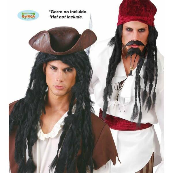 Black Pirate / Rasta Wig (Rastas) - Adult One Size