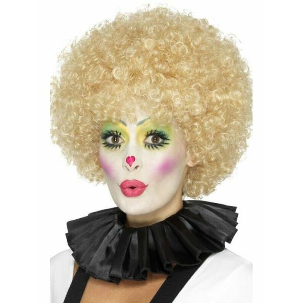 Clown Neck Ruffle Black