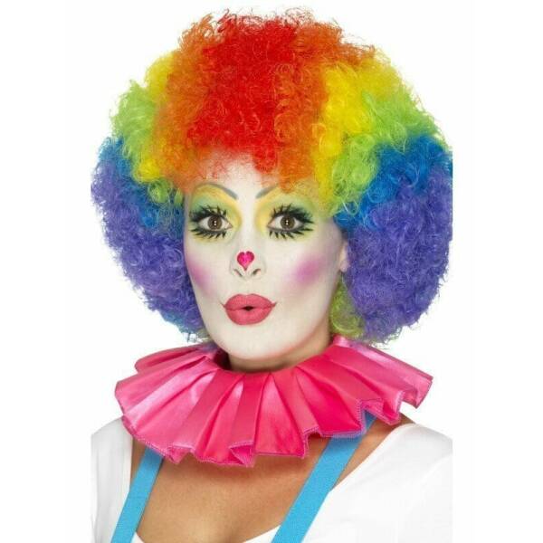 Clown Neck Ruffle Pink