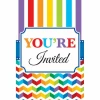 Bright Birthday Invitations with Envelopes 12cm x 17cm - 20pk