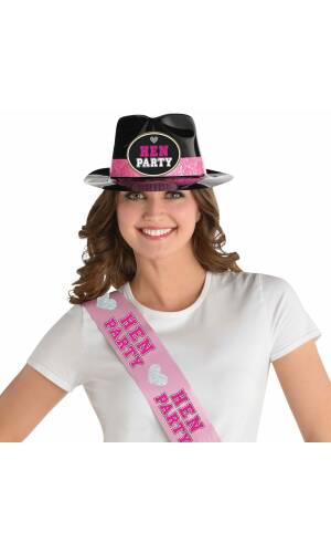 Hen Party Plastic Fedora Hat - Adult One Size