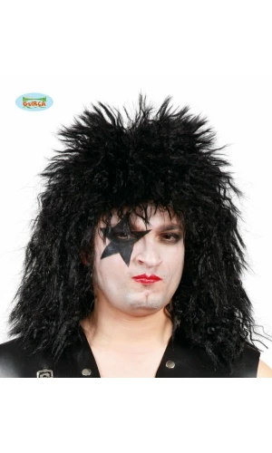 Black Rock Star Wig - Adult One Size