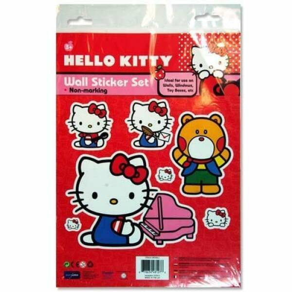 Hello Kitty Wall Sticker Set Non-Marking - 7pcs
