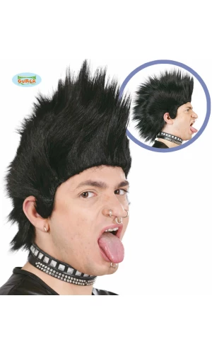 Black Punk Wig - Adult One Size