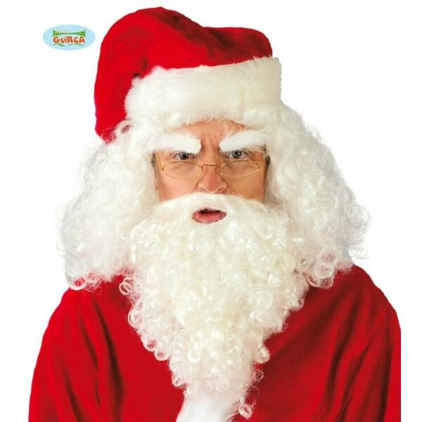 White Santa Claus Wig & Beard - Adult One Size