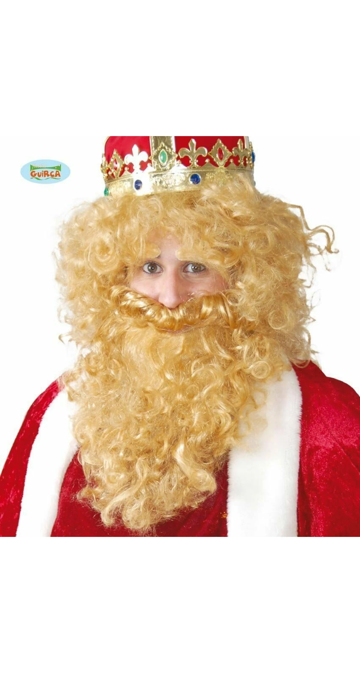 Blonde King Wig & Beard - Adult One Size