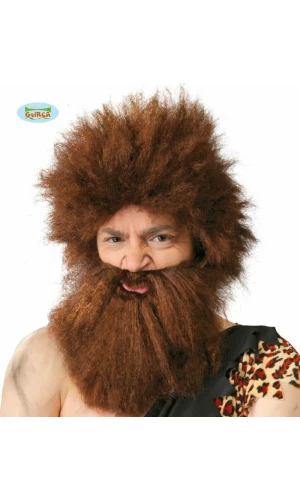 Caveman Wig With Beard