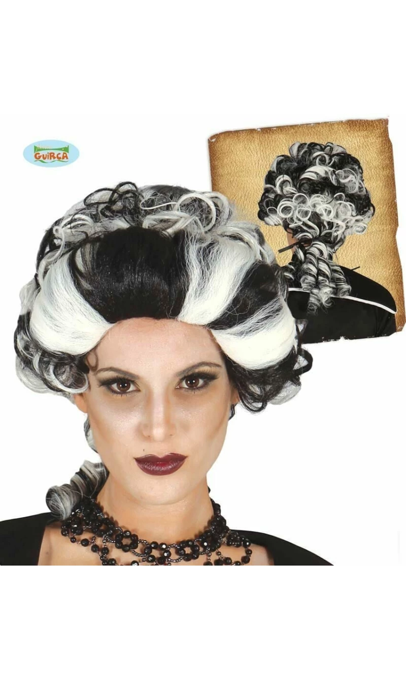 Black & White Vampires Marchioness Wig - Adult One Size