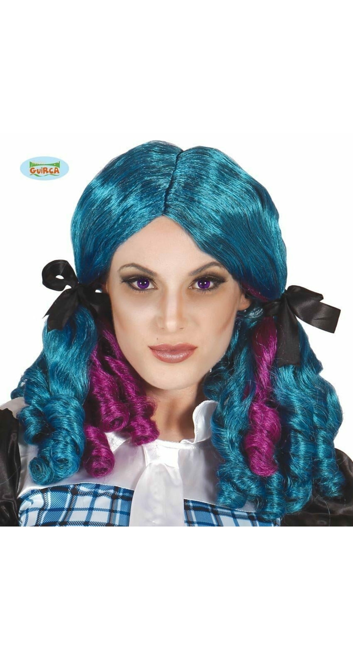 Blue Curly Wig - Adult One Size