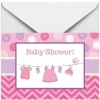 It's A Girl Baby Shower With Love Invitations and Envelopes - 8pk