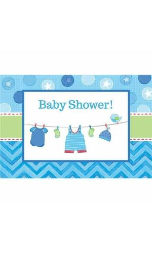 It's A Boy Baby Shower With Love Invitations and Envelopes - 8pk