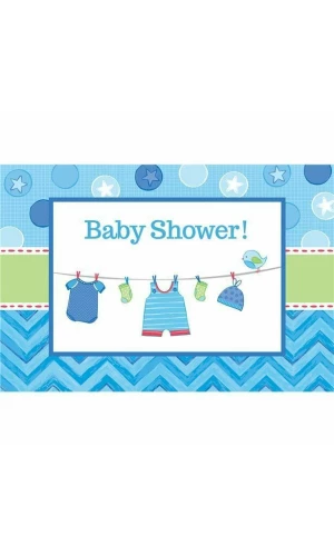 It's A Boy Baby Shower With Love Invitations and Envelopes - 8pk