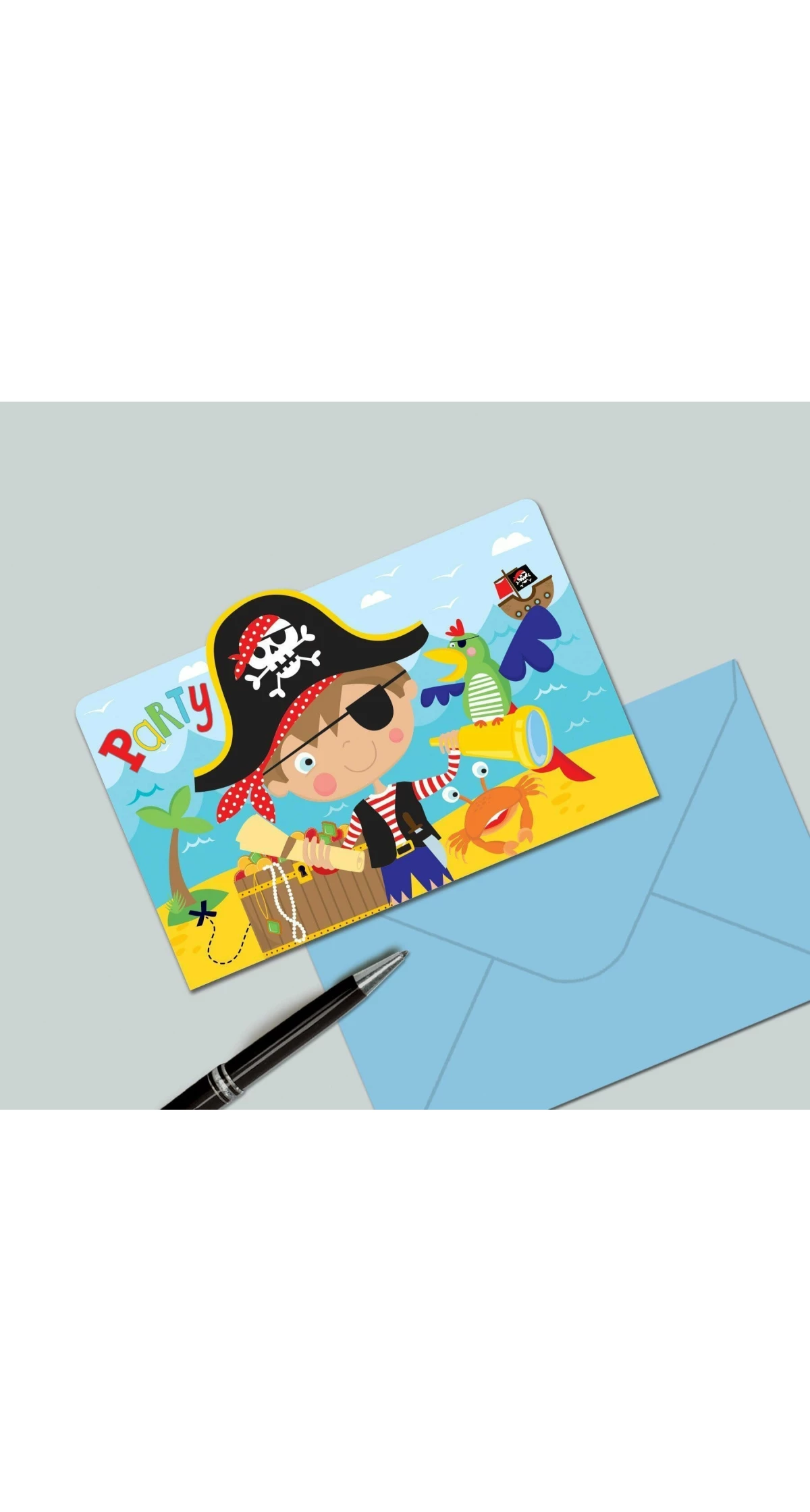 Little Pirate Invitations - 8pk