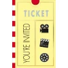 Hollywood Folded Invitations - 8pk