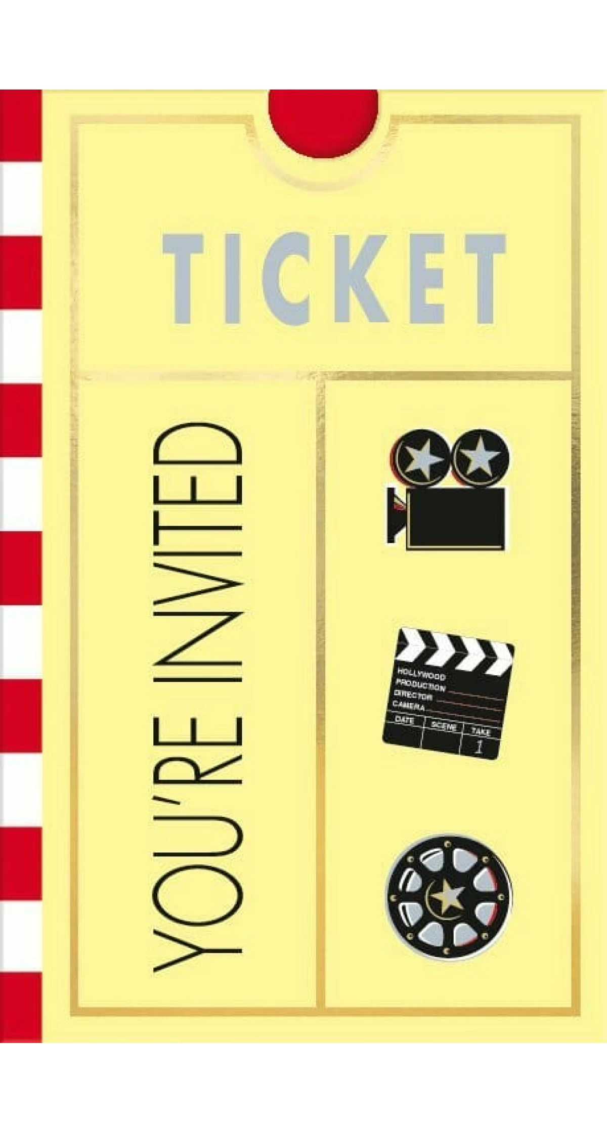 Hollywood Folded Invitations - 8pk