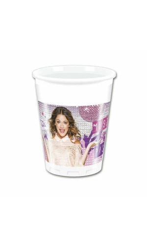 Violetta Plastic Cups 200ml - 8pk