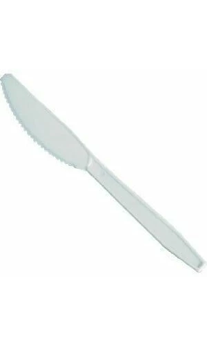 White Plastic Knifes 17cm - 50pcs