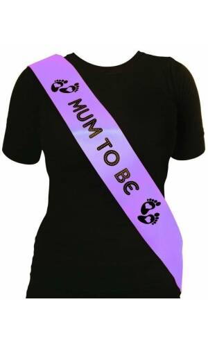 Mum To Be Purple Sash