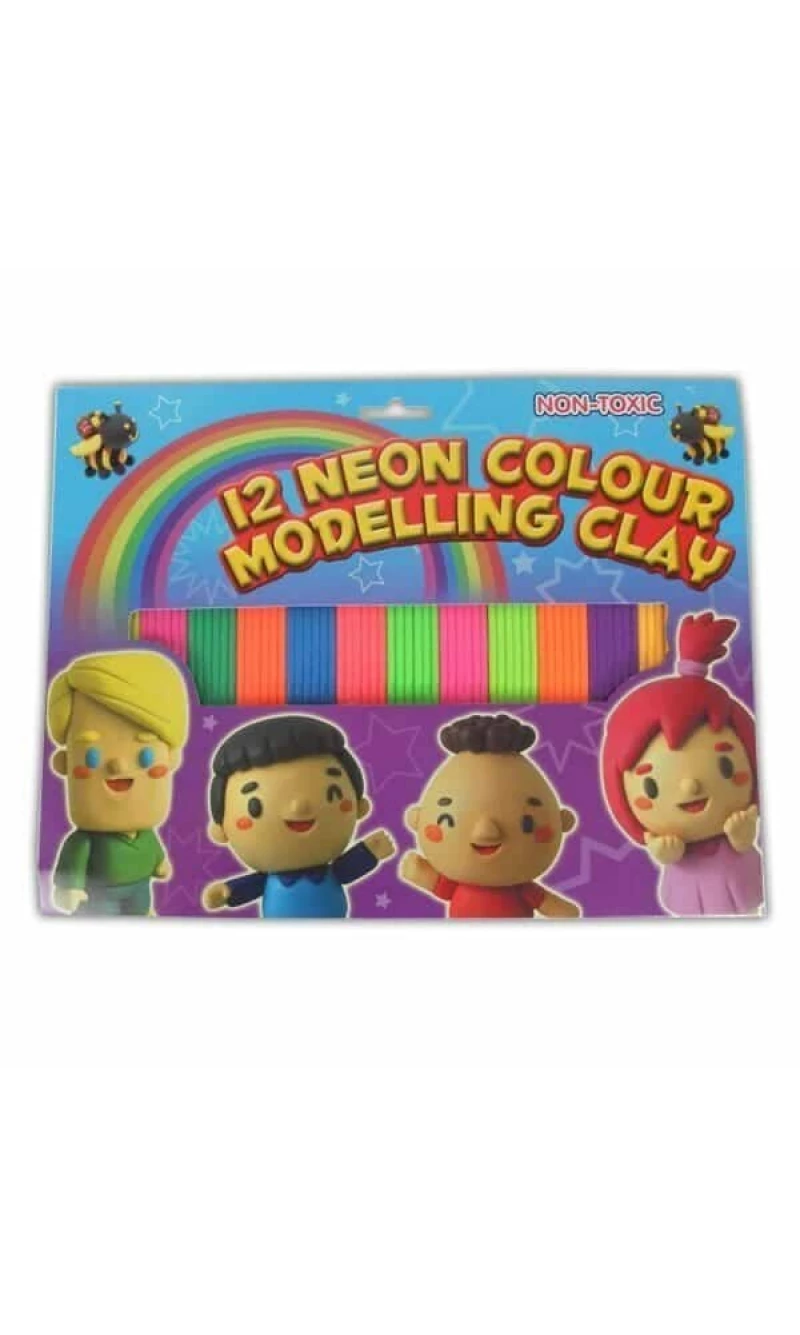 Neon Colour Modelling Clay - 12pk