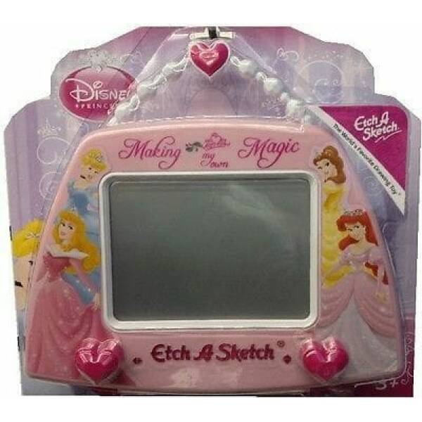 Princess Assorted "Making My Own Magic" Etch A Sketch with Beaded Handle - 23cm x 16cm