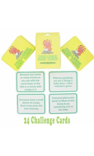 Baby Shower Callenge Game Cards - 24pk