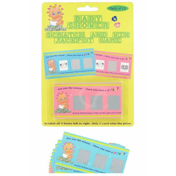 Baby Shower Scratch & Win Jackpot Game - 12pk