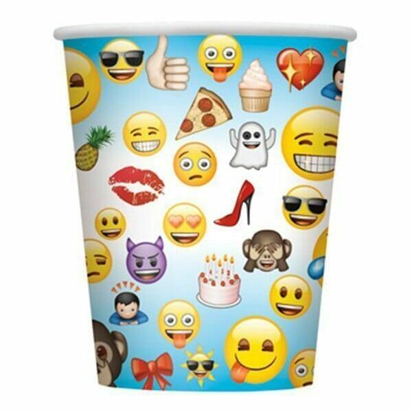 Emoji Paper Cups 270ml - 8Pk