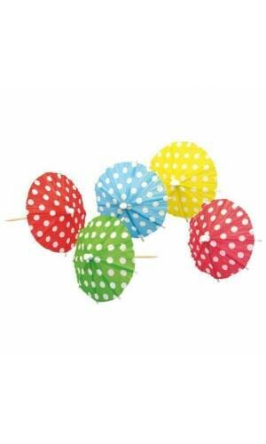 Umbrella Toothpicks Assorted 10cm - 10pk