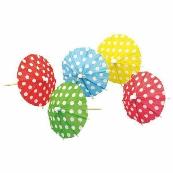 Umbrella Toothpicks Assorted 10cm - 10pk