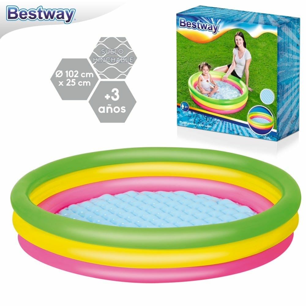 Bestway Inflatable 3-Ring Summer Pool 102x25cm (Online Only)