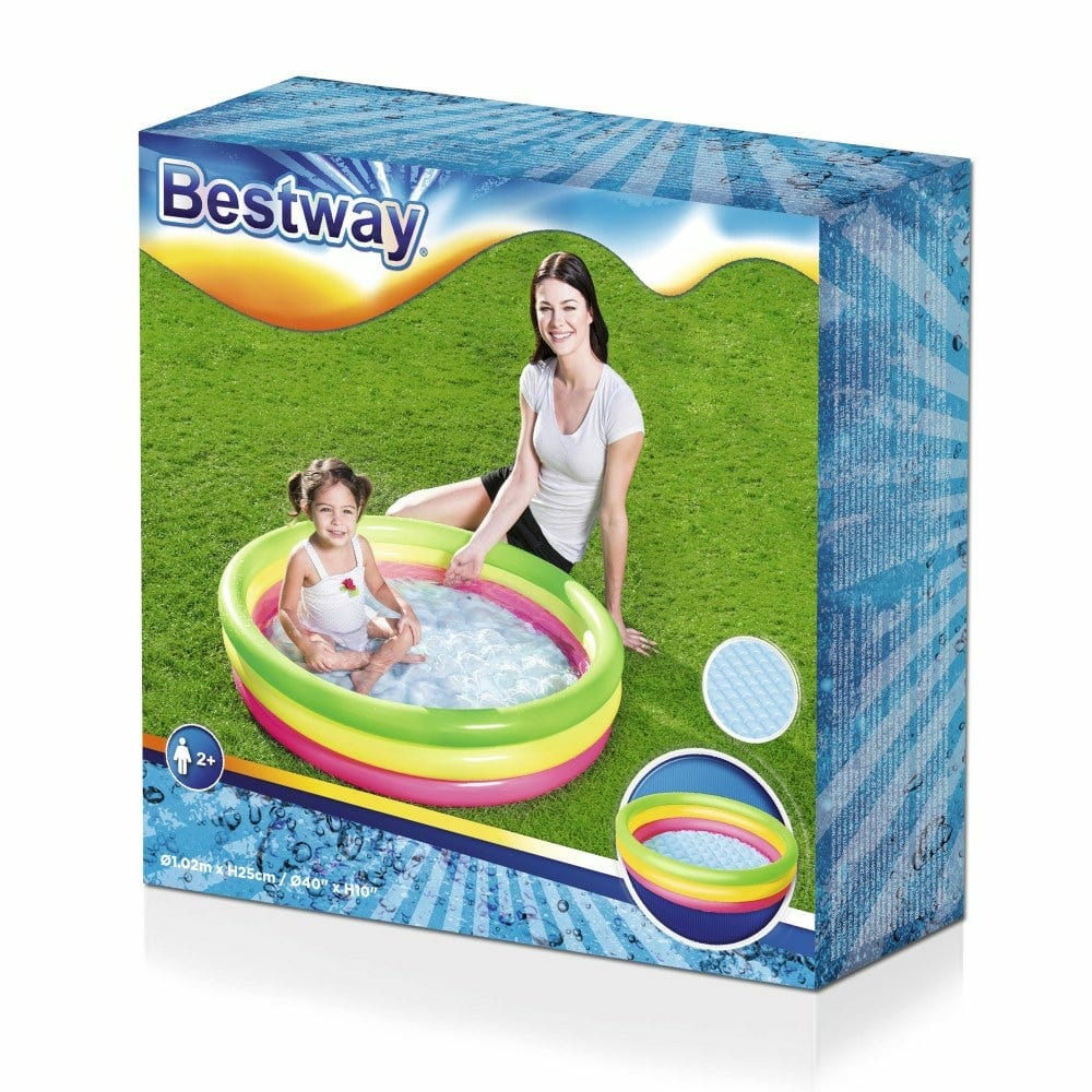 Bestway Inflatable 3-Ring Summer Pool 102x25cm (Online Only)
