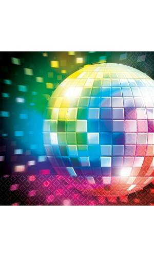 Disco Fever Napkins 32.7cm x 32.7cm - 16pk