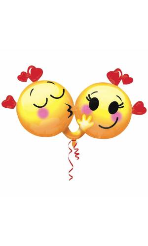 Emoji In Love Super Shape Balloon - 91cm x 53cm