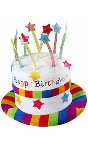 Happy Birthday Cake Rainbow Hat
