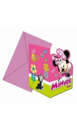 Minnie Happy Helpers Die-cut invitations & envelopes  - 6pk