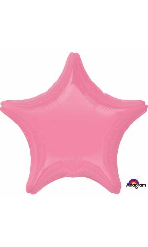 Bubble Gum Pink Star Standard Foil Balloon - 48cm