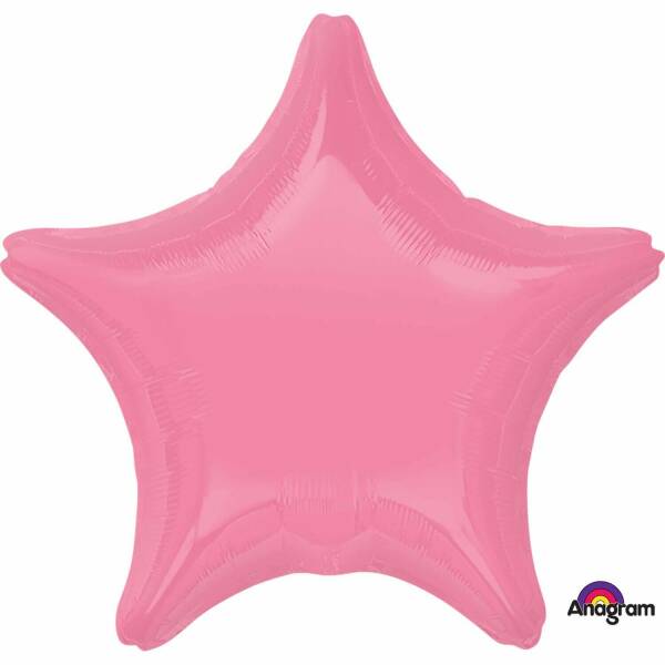 Bubble Gum Pink Star Standard Foil Balloon - 48cm