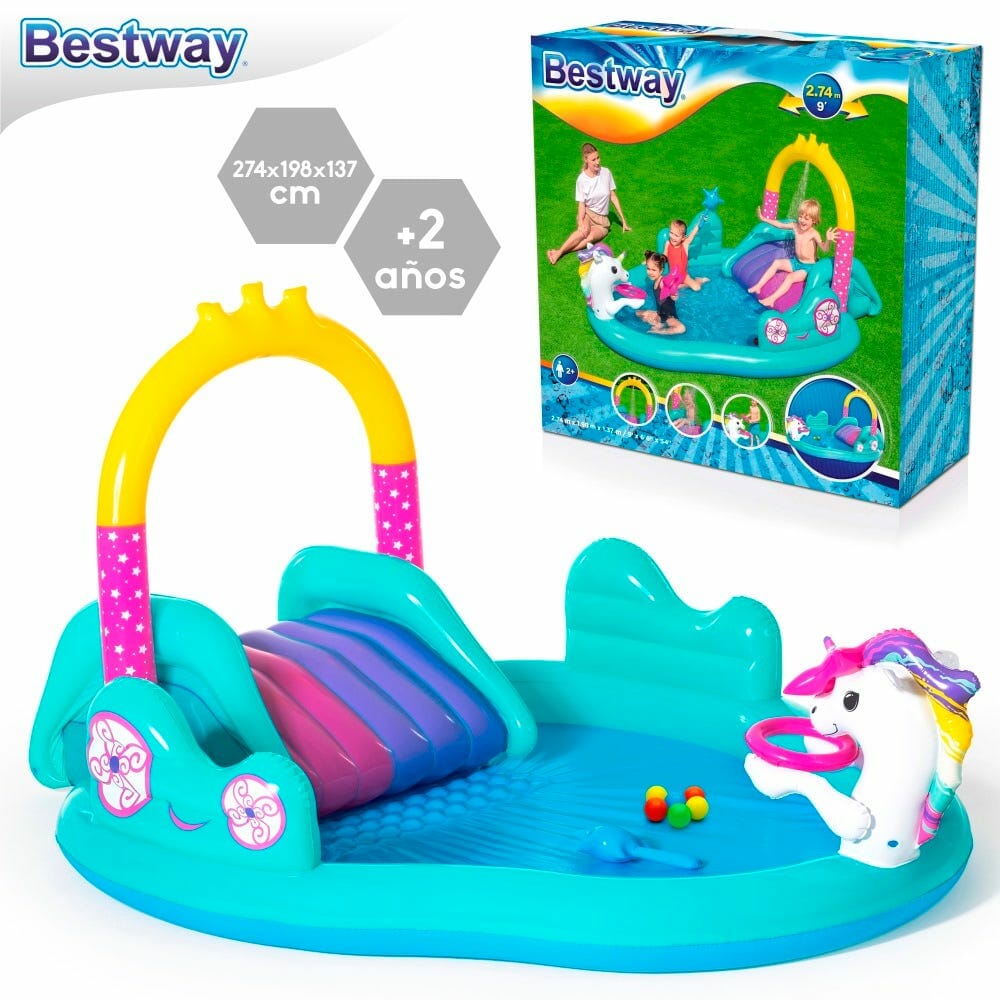 Bestway Magical Unicorn Carriage Play Center 274x198x137cm (Online Only)