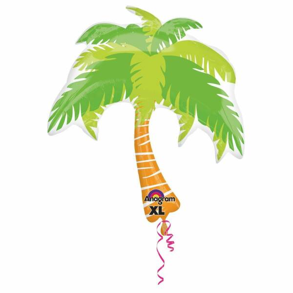 Summer Scene Palm Tree SuperShape Foil Balloon - (74cm x 83)