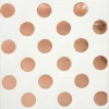 Rose Gold Foil Dots Beverage Napkins - 16pk - Foil Stamped